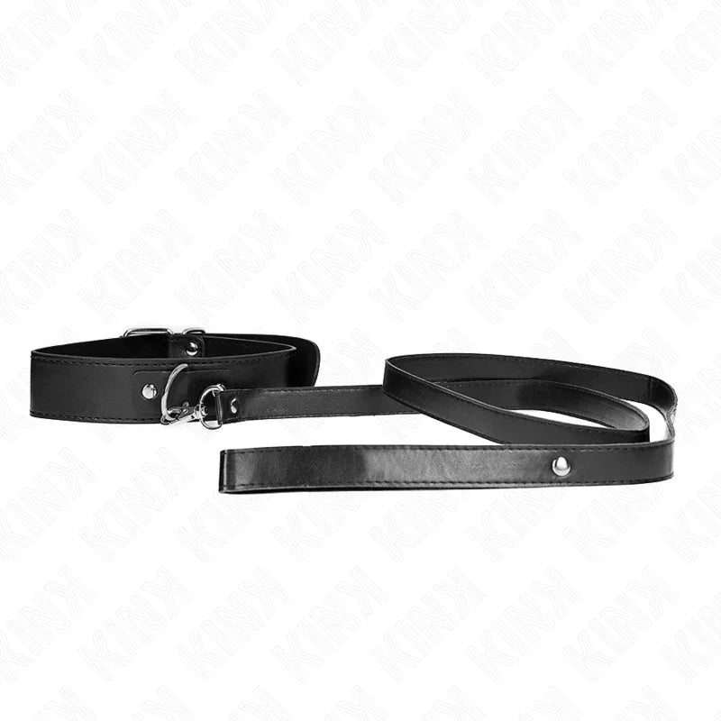 KINK - COLLAR CON CORREA 116 CM FINO NEGRO AJUSTABLE 32-50 CM X 8 CM - Nuvica