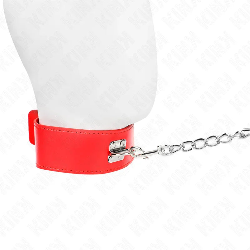 KINK - COLLAR CON CORREA 65 CM ANCHO ROJO AJUSTABLE 33.5-41 CM X 5 CM - Nuvica