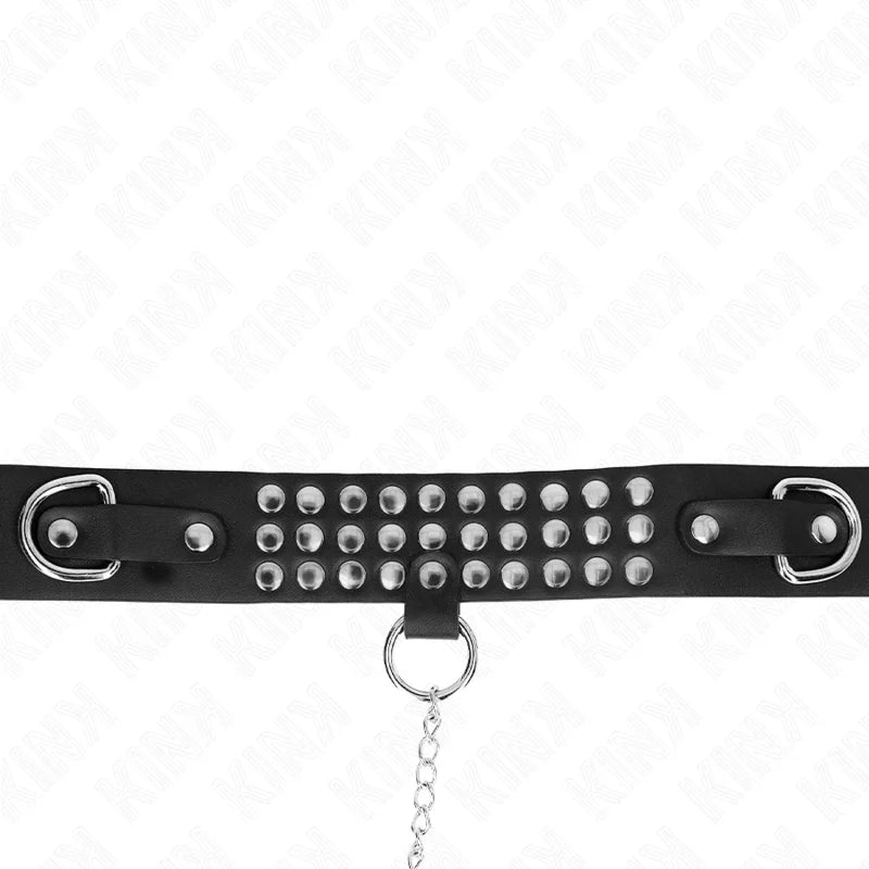 KINK - COLLAR CON CORREA 65 CM CON BRILLOS AJUSTABLE 37-42 CM X 5.3 CM - Nuvica