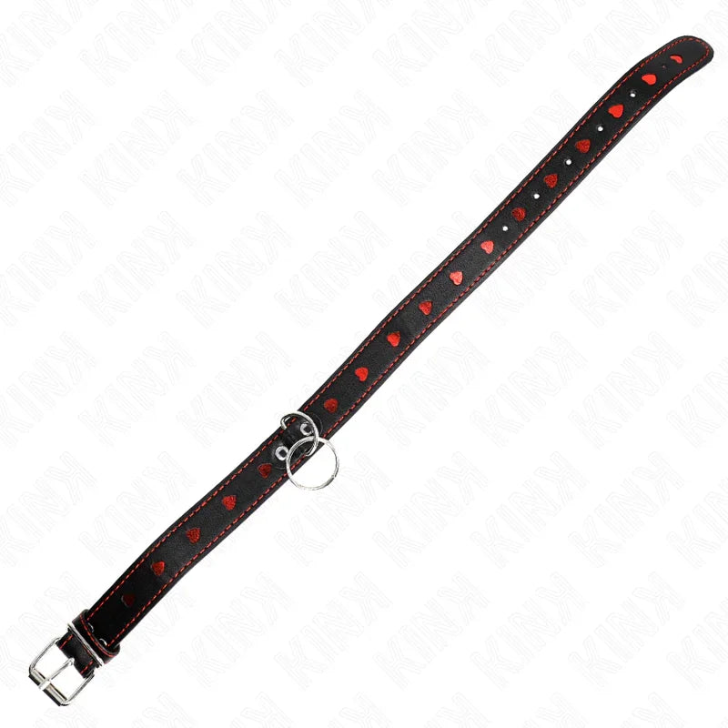 KINK - COLLAR CON CORREA 65 CM DETALLES CORAZÓN 52.5 X 2.5 CM - Nuvica