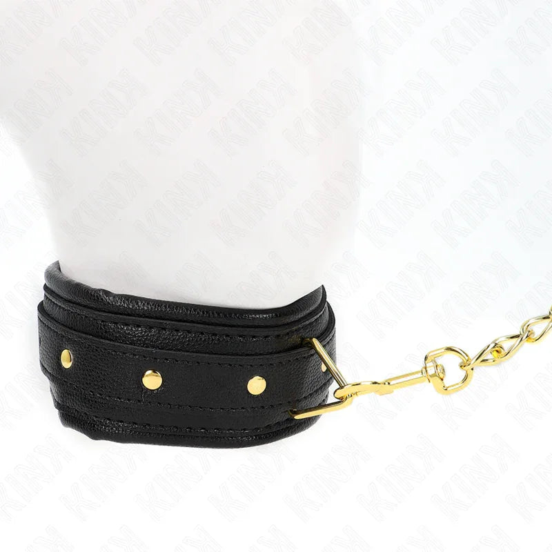 KINK - COLLAR CON CORREA ESPONJA IMITACIÓN CUERO MODELO 1 AJUSTABLE 37-54 CM X 3 CM - Nuvica
