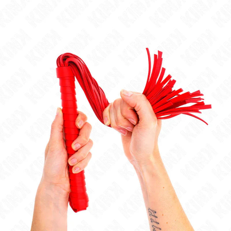 KINK - LÁTIGO CON MANGO TEXTURIZADO ROJO 48.5 CM - Nuvica
