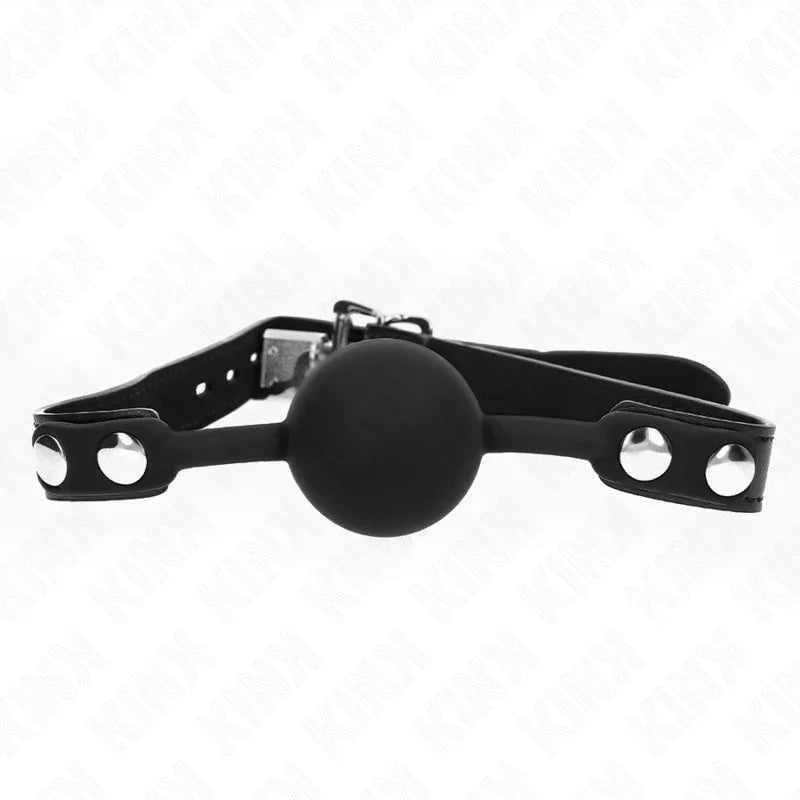 KINK - MORDAZA DE BOLA 4 CM DE SILICONA MODELO 1 CON CANDADO 60 x 2 CM - Nuvica