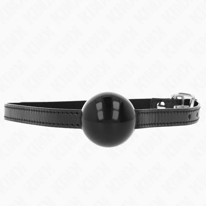 KINK - MORDAZA DE BOLA 4 CM SÓLIDA SIMPLE NEGRO 65 x 1.5 CM - Nuvica