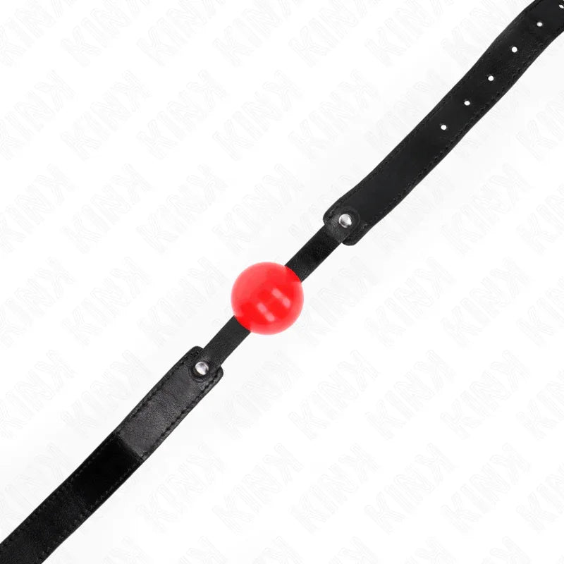 KINK - MORDAZA DE BOLA 4 CM SUAVE DE TPE MODELO 1 66 x 2.5 CM AJUSTABLE 41-61 CM - Nuvica