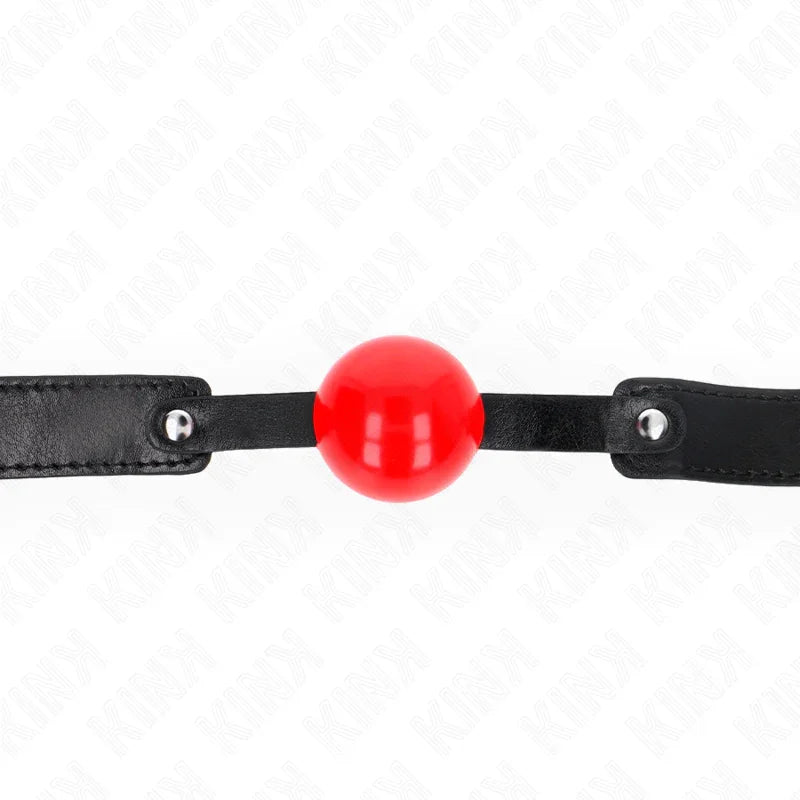 KINK - MORDAZA DE BOLA 4 CM SUAVE DE TPE MODELO 1 66 x 2.5 CM AJUSTABLE 41-61 CM - Nuvica