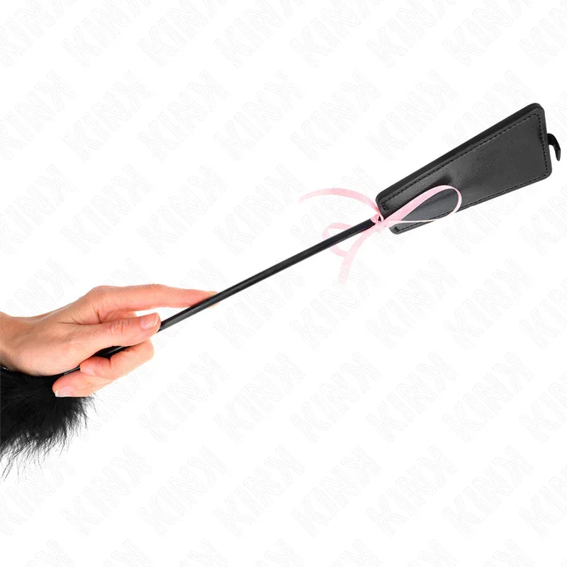 KINK - PLUMAS PARA COSQUILLAS CON LAZO DE CINTA ROSA 49 CM - Nuvica