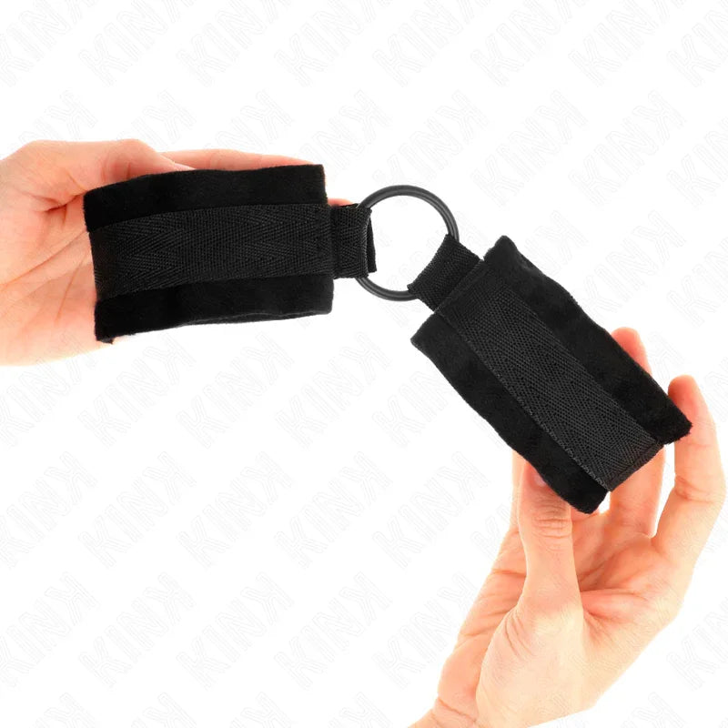 KINK - MUÑEQUERAS 25 CM PARA PRINCIPIANTES CON ANILLA 4 CM NEGRO AJUSTABLE 15-25 CM - Nuvica
