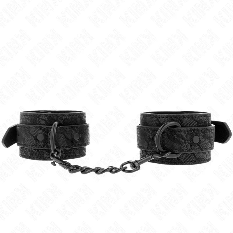 KINK - MUÑEQUERAS DE ENCAJE AJUSTABLE NEGRO 19-26 CM - Nuvica