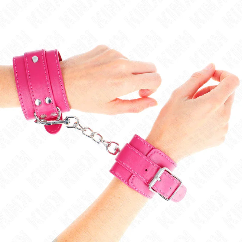 KINK - MUÑEQUERAS FUCSIA CON DETALLES EN FUCSIA AJUSTABLE 20-28 CM X 5.5 CM - Nuvica