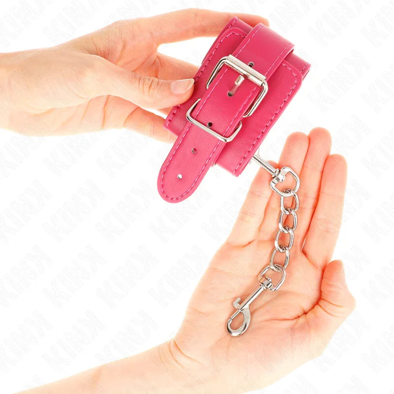 KINK - MUÑEQUERAS FUCSIA CON DETALLES EN FUCSIA AJUSTABLE 20-28 CM X 5.5 CM - Nuvica
