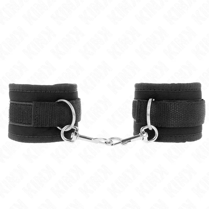 KINK - MUÑEQUERAS NYLON NEGRO MODELO 2 AJUSTABLE 18-35 CM X 6 CM - Nuvica