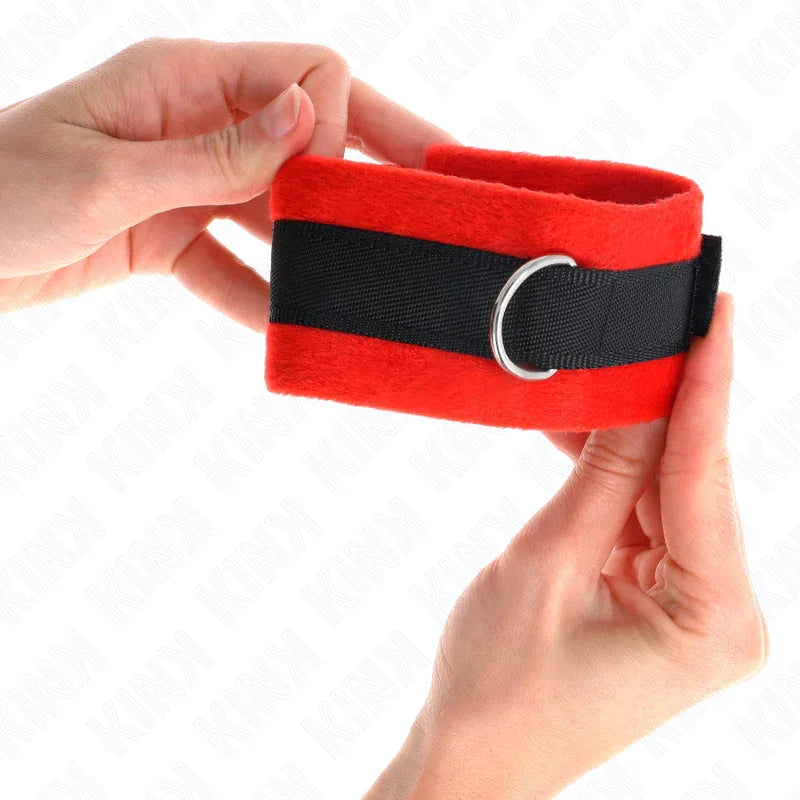 KINK - MUÑEQUERAS PARA PRINCIPIANTES NEGRO-ROJO 30 X 7 CM - Nuvica