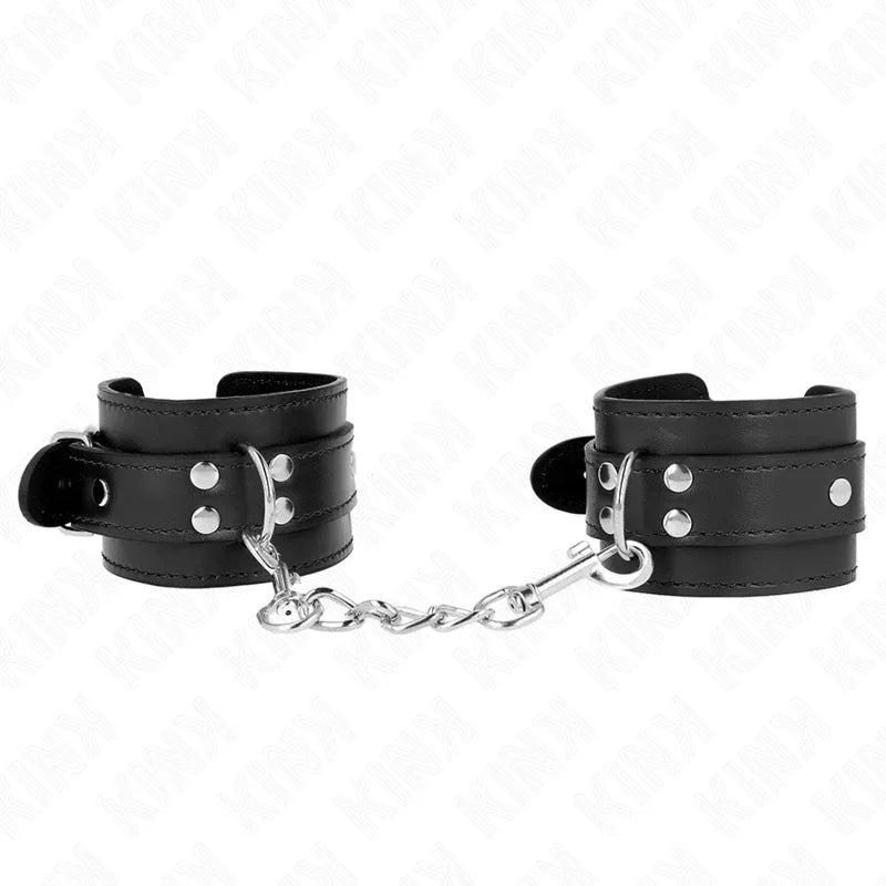 KINK - MUÑEQUERAS SENCILLAS NEGRO AJUSTABLE 20-23 CM X 5.5 CM - Nuvica