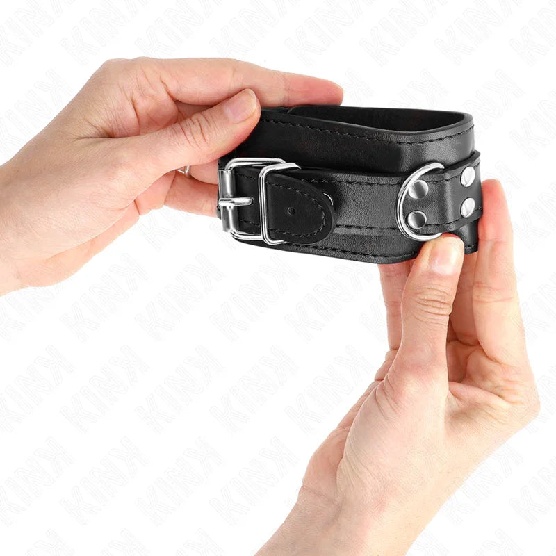 KINK - MUÑEQUERAS SENCILLAS NEGRO AJUSTABLE 20-23 CM X 5.5 CM - Nuvica