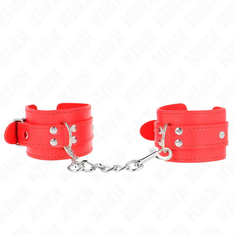 KINK - MUÑEQUERAS SENCILLAS ROJO AJUSTABLE 20-23 CM X 5.5 CM - Nuvica