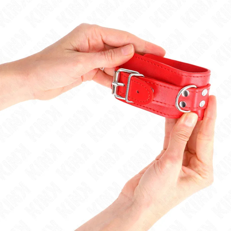 KINK - MUÑEQUERAS SENCILLAS ROJO AJUSTABLE 20-23 CM X 5.5 CM - Nuvica
