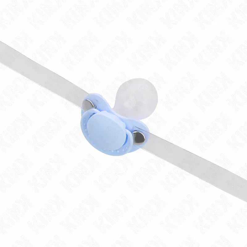 KINK - MORDAZA FORMA CHUPETE 5.5 x 4 CM CELESTE AJUSTABLE 43-60 CM - Nuvica