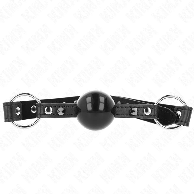 KINK - MORDAZA DE BOLA 4 CM CON REMACHE DE PUNTA Y CIERRE A PRESIÓN 65 x 2 CM - Nuvica
