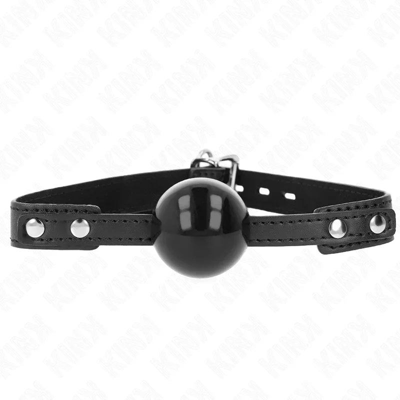 KINK - MORDAZA DE BOLA 4 CM SUAVE DE TPE MODELO 3 60 x 2 CM AJUSTABLE 37-52 CM - Nuvica