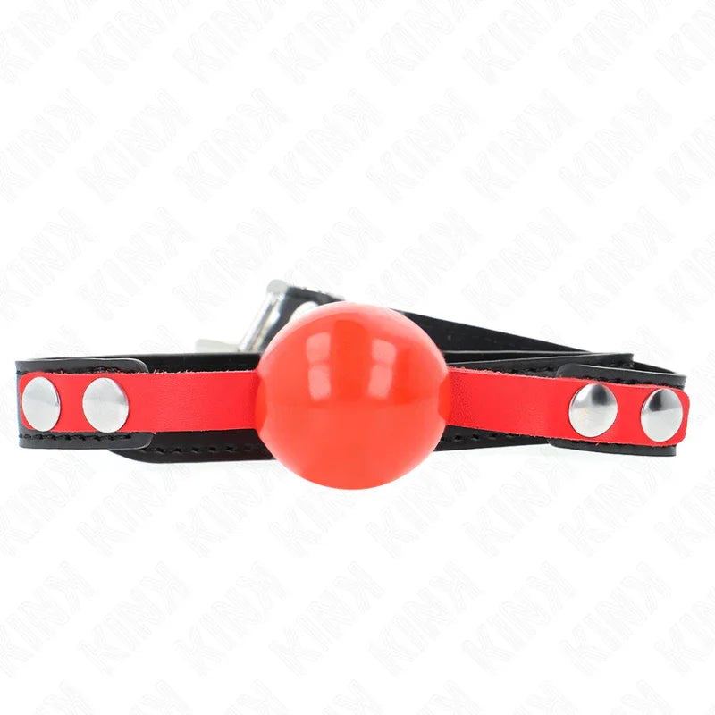 KINK - MORDAZA DE BOLA 4 CM SUAVE DE TPE MODELO 4 60 x 2 CM AJUSTABLE 37-52 CM - Nuvica