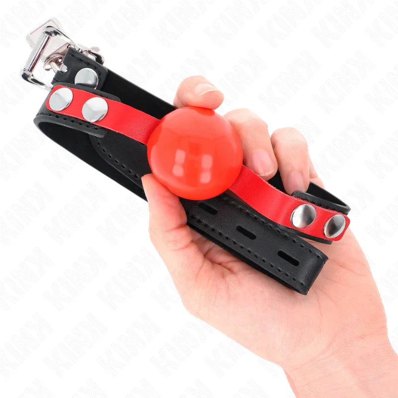KINK - MORDAZA DE BOLA 4 CM SUAVE DE TPE MODELO 4 60 x 2 CM AJUSTABLE 37-52 CM - Nuvica