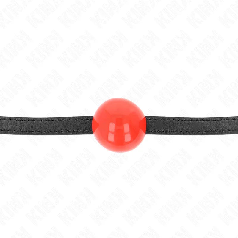KINK - MORDAZA DE BOLA 4 CM SÓLIDA SIMPLE ROJO 65 x 1.5 CM - Nuvica
