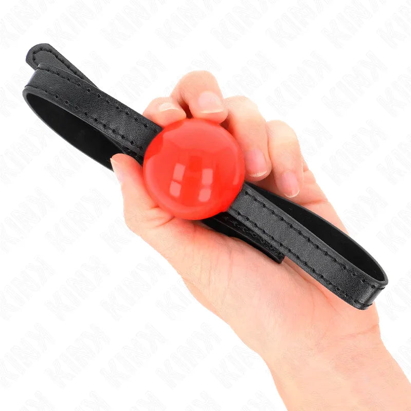 KINK - MORDAZA DE BOLA 4 CM SÓLIDA SIMPLE ROJO 65 x 1.5 CM - Nuvica