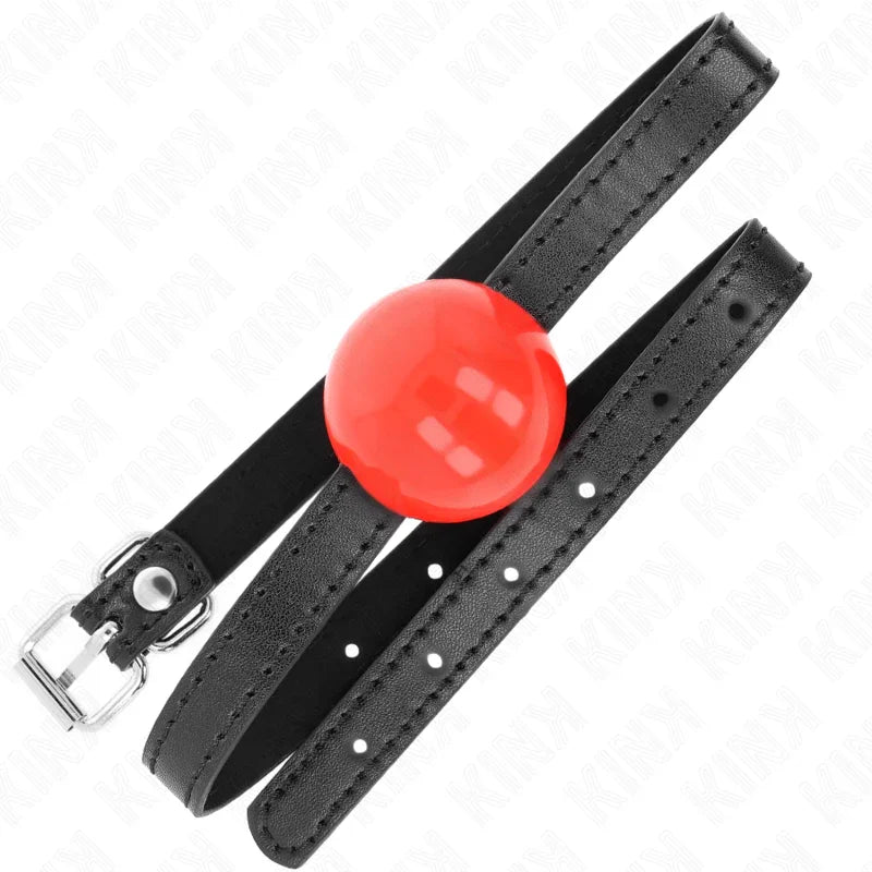 KINK - MORDAZA DE BOLA 4 CM SÓLIDA SIMPLE ROJO 65 x 1.5 CM - Nuvica