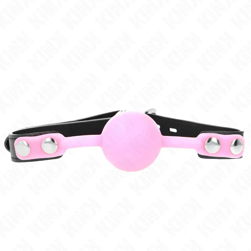 KINK - MORDAZA DE BOLA 4 CM DE SILICONA LUMINOSA 60 x 2 CM - Nuvica
