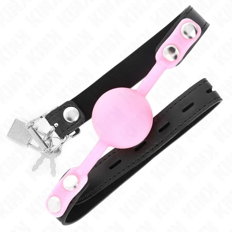 KINK - MORDAZA DE BOLA 4 CM DE SILICONA LUMINOSA 60 x 2 CM - Nuvica
