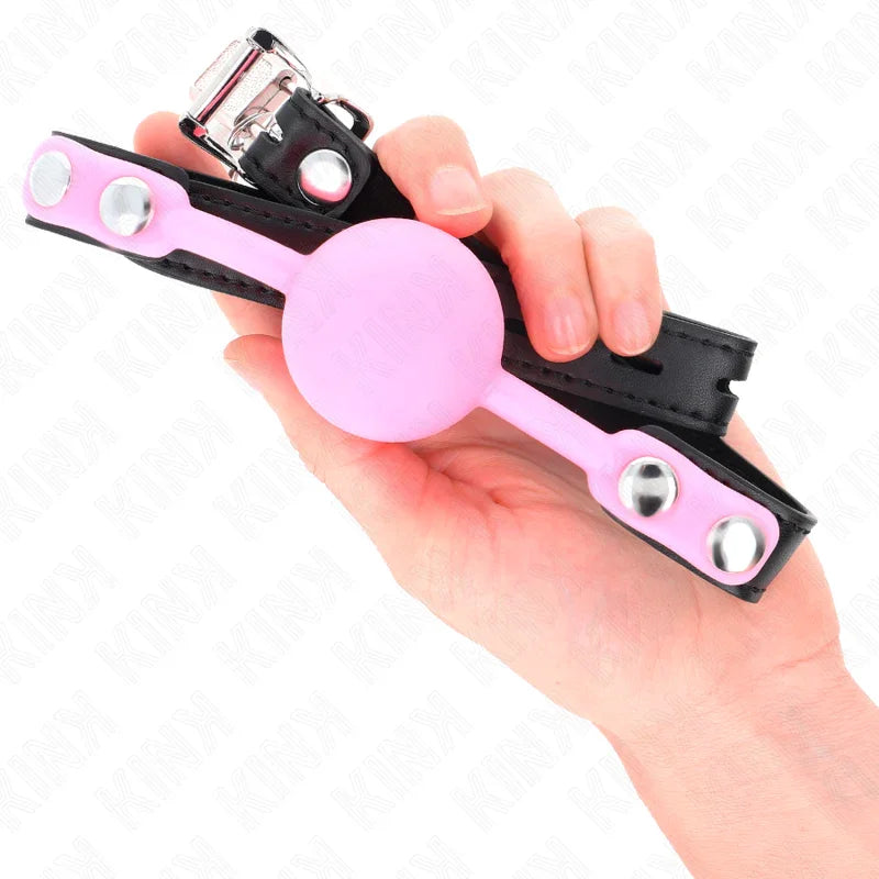 KINK - MORDAZA DE BOLA 4 CM DE SILICONA LUMINOSA 60 x 2 CM - Nuvica