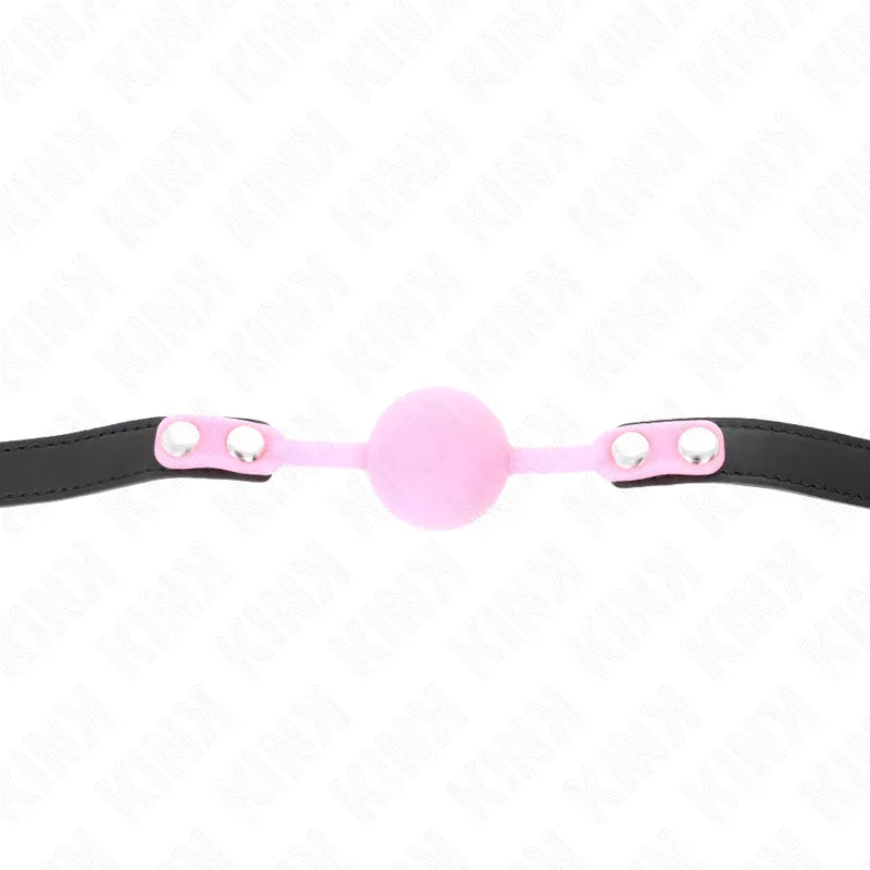 KINK - MORDAZA DE BOLA 4 CM DE SILICONA LUMINOSA 60 x 2 CM - Nuvica