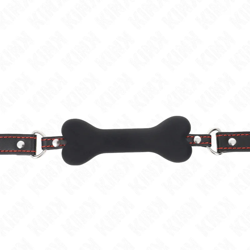 KINK - MORDAZA DE HUESO 12 CM NEGRO 63 x 2 CM - Nuvica