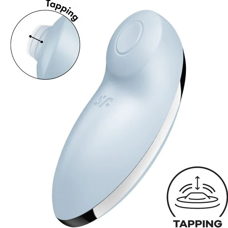SATISFYER - TAP & CLIMAX 2 VIBRADOR & ESTIMULADOR AZUL - Nuvica
