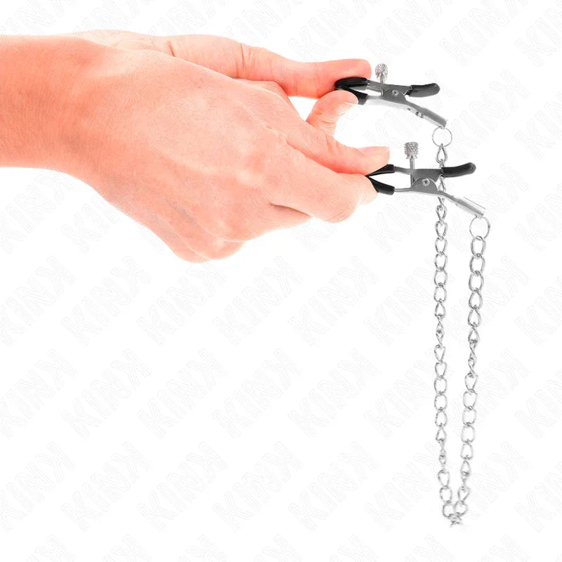 KINK - PINZAS PARA PEZONES CON CADENA FINA 30 CM - Nuvica