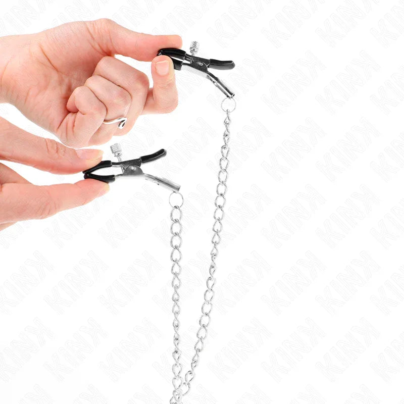 KINK - PINZAS PARA PEZONES Y CLÍTORIS CON CADENA 30 CM MODELO 2 - Nuvica