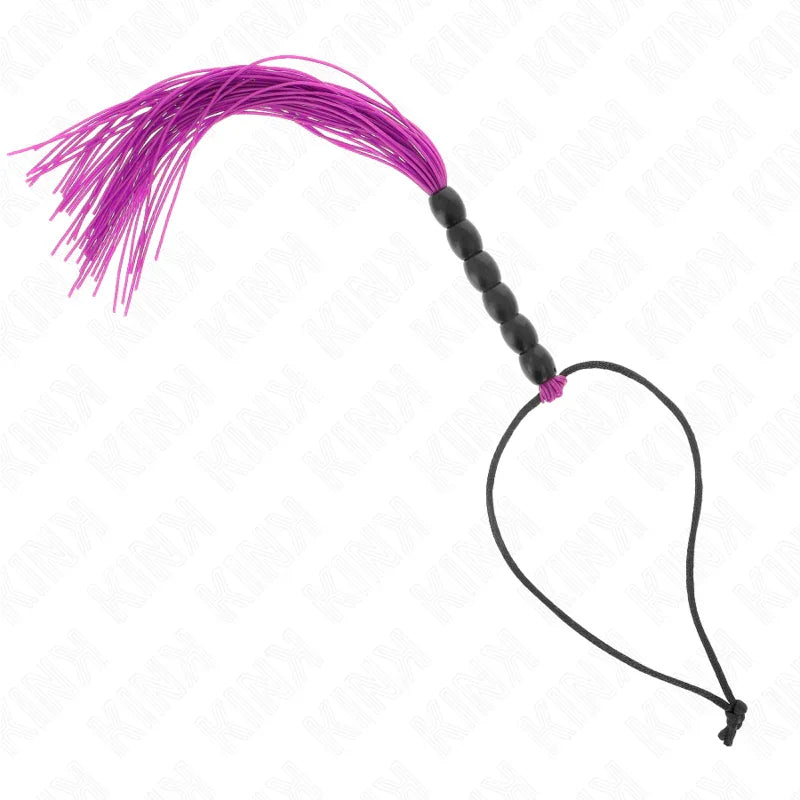 KINK - MINI LÁTIGO DE SILICONA CON AGARRE 6 BOLAS MORADO 26 CM - Nuvica