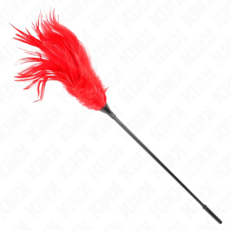 KINK - PLUMAS MÚLTIPLES PARA COSQUILLAS ROJO 45 CM - Nuvica