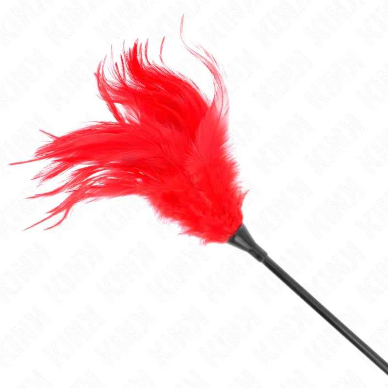 KINK - PLUMAS MÚLTIPLES PARA COSQUILLAS ROJO 45 CM - Nuvica