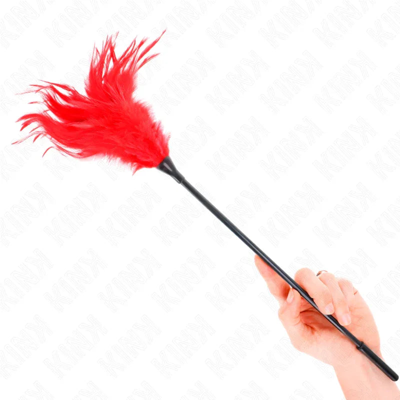 KINK - PLUMAS MÚLTIPLES PARA COSQUILLAS ROJO 45 CM - Nuvica