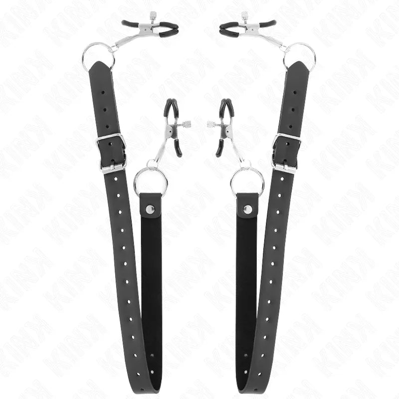 KINK - PINZAS PARA CLÍTORIS 4 ENGANCHES AJUSTABLE 34-48 CM - Nuvica