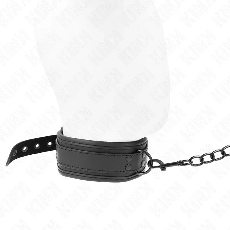 KINK - COLLAR CON CORREA 78 CM BONDAGE DE NEOPRENO MODELO 1 AJUSTABLE 37.5 X 49.5 CM - Nuvica