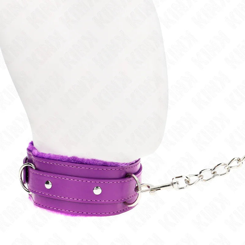 KINK - COLLAR CON CORREA 65 CM CON RESTRICCIONES MORADO AJUSTABLE 36-42 CM X 5.5 CM - Nuvica