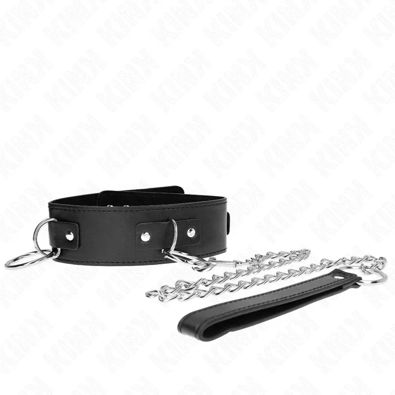 KINK - COLLAR CON CORREA 65 CM 3 ANILLOS MODELO 2 AJUSTABLE 36-43 CM X 5 CM - Nuvica