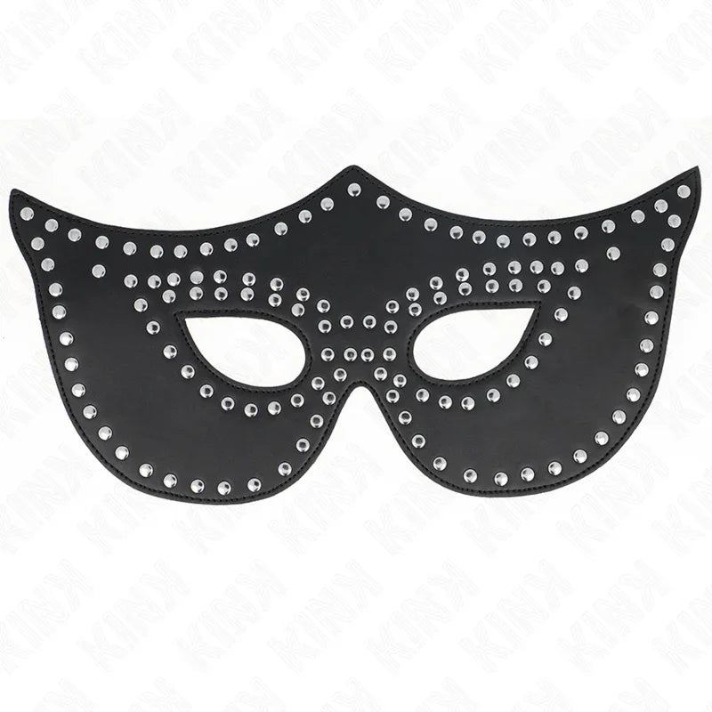 KINK - MÁSCARA DE POLIPIEL CON REMACHES MODELO 2 30 x 12 CM - Nuvica