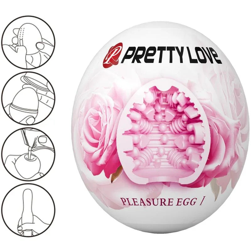 PRETTY LOVE - MASTURBADOR MASCULINO HUEVO ROSA - Nuvica