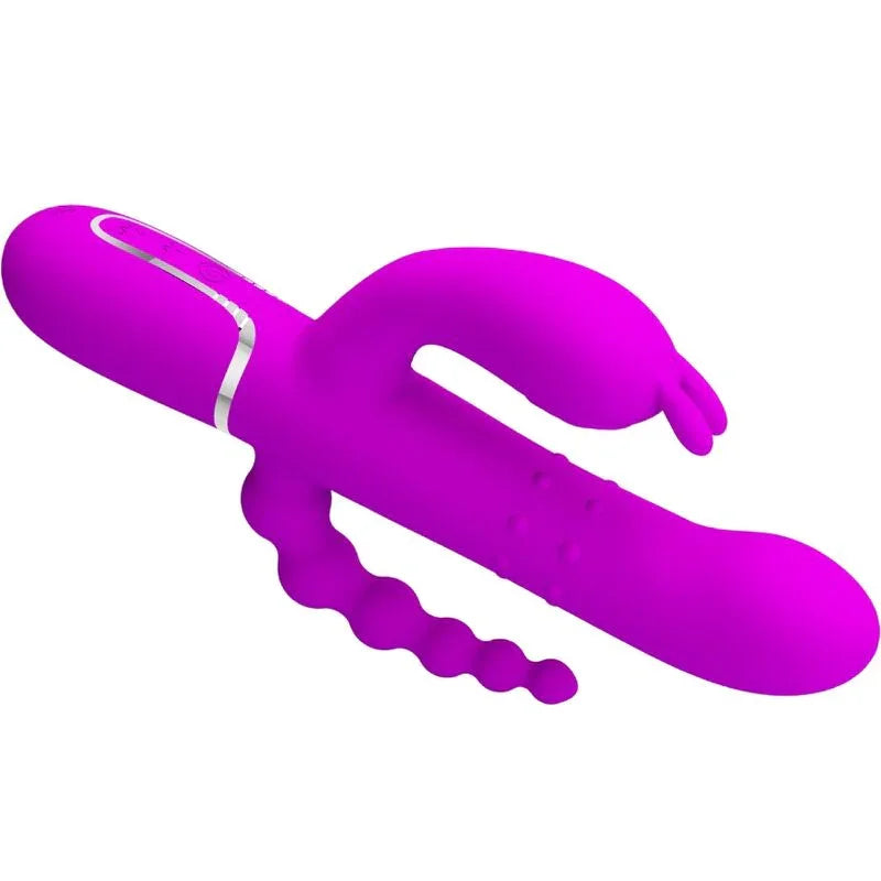 PRETTY LOVE - CAMMY TRIPLE VIBRADOR MULTIFUNCIÓN 4 EN 1 ROSA - Nuvica