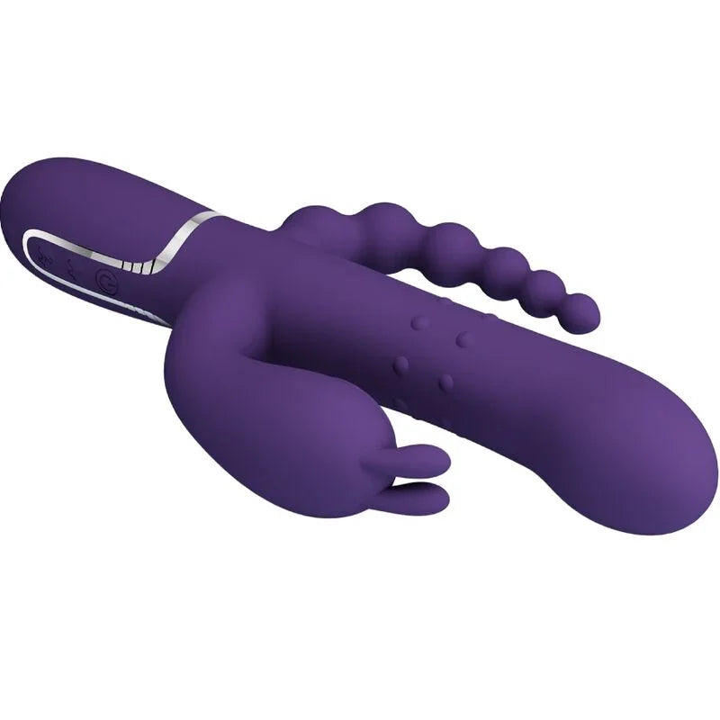 PRETTY LOVE - CAMMY TRIPLE VIBRADOR MULTIFUNCIÓN 4 EN 1 MORADO - Nuvica