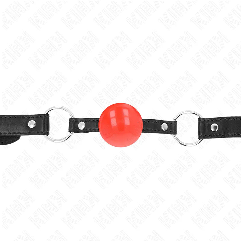 KINK - MORDAZA DE BOLA 4 CM TPE ROJO 60 x 2 CM - Nuvica